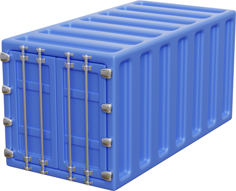 Container Box 3D Illustration